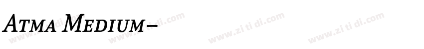 Atma Medium字体转换 Atma Medium字体转换